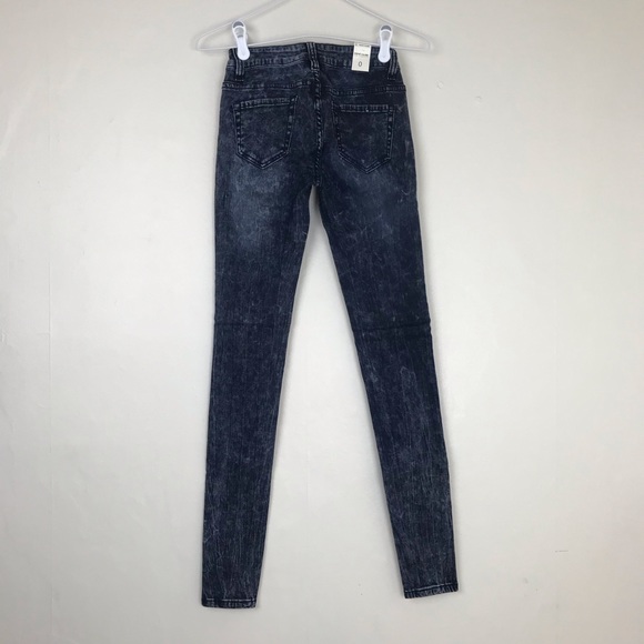 Mind Code LA Dark Acid Wash Jeans Jeggings Size 0 - Picture 5 of 5